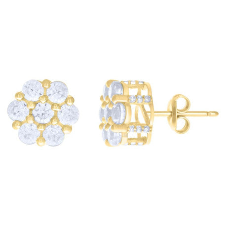 10K GOLD FLOWER EARRINGS