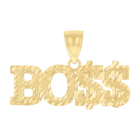 10K GOLD BOSS PENDANT