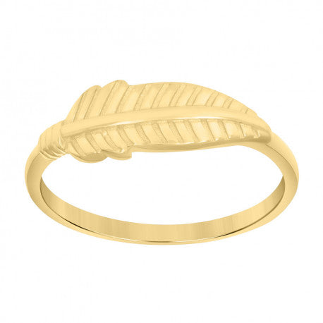 10K GOLD WOMEN LEAF MOTIF RING