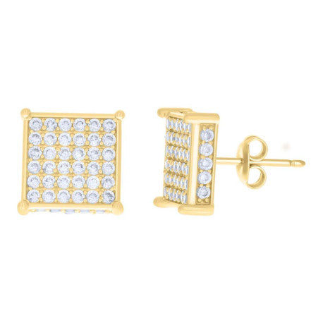 10K GOLD SQUARE EARRINGS