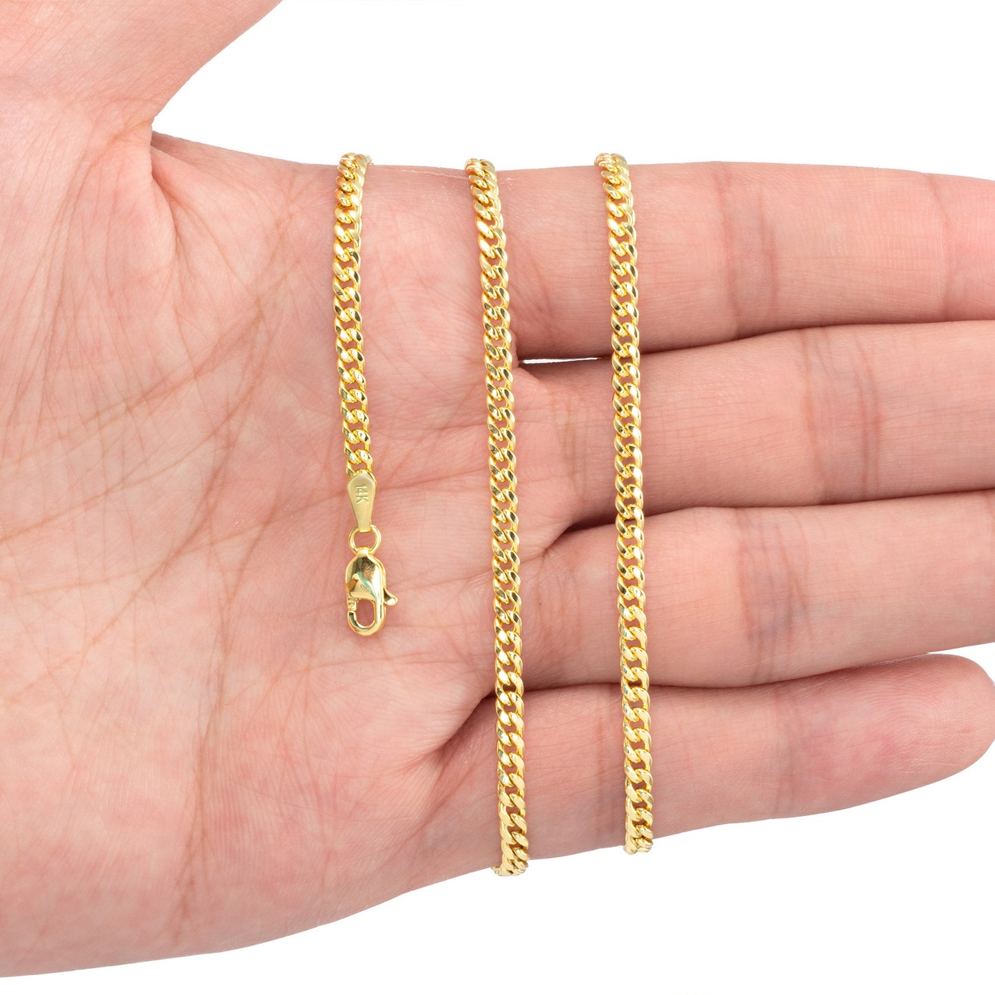 14K GOLD SOLID MIAMI CUBAN CHAIN