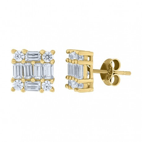 10K GOLD SQUARE EARRINGS