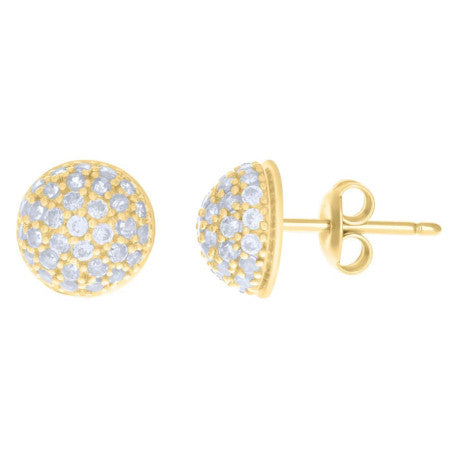 10K GOLD CUP STUD EARRINGS