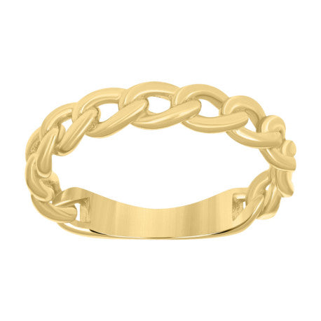 14K GOLD CUBAN LINK RING