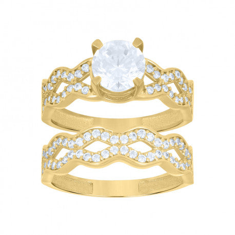 14K GOLD DOU BRIDAL SET RING