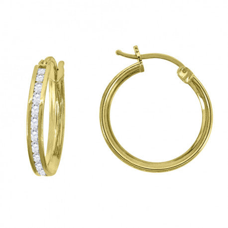 14K GOLD HOOP 16MM X 2MM