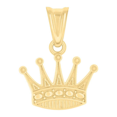 14k shop crown pendant