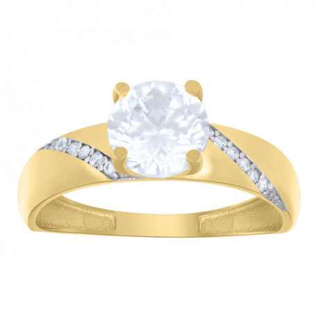 14K GOLD TWO-TONE TRIO SET RING