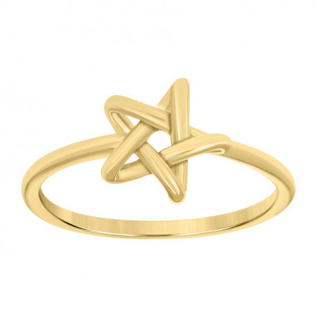 10K GOLD WOMEN KNOTTED STAR RING