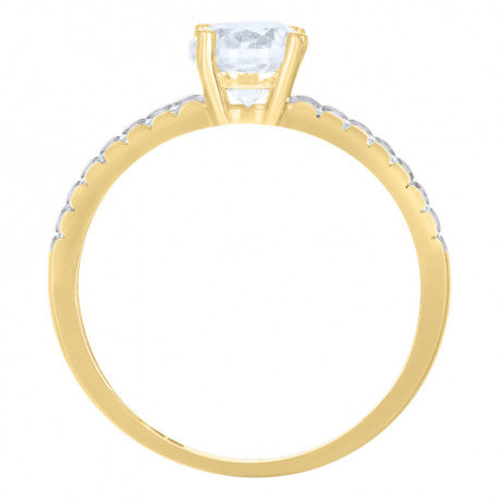 14K GOLD TWO-TONE DUO BRIDAL SET RING