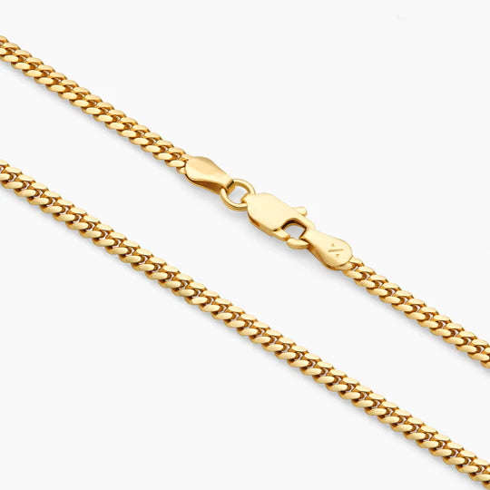 14K GOLD SOLID MIAMI CUBAN CHAIN