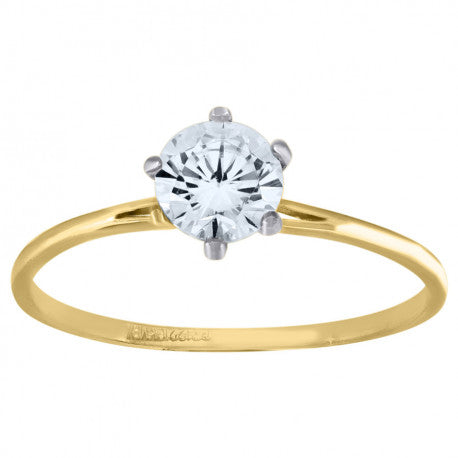 14K TWO-TONE ENGAGEMENT RING