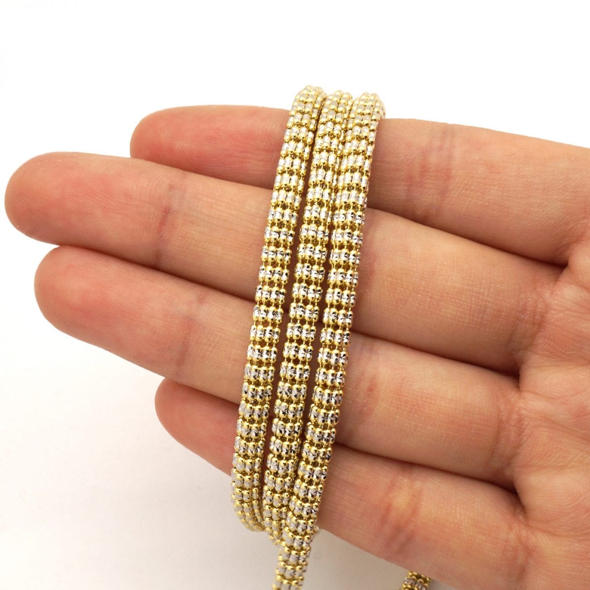 10K GOLD ICE (FANCY) BRACELET