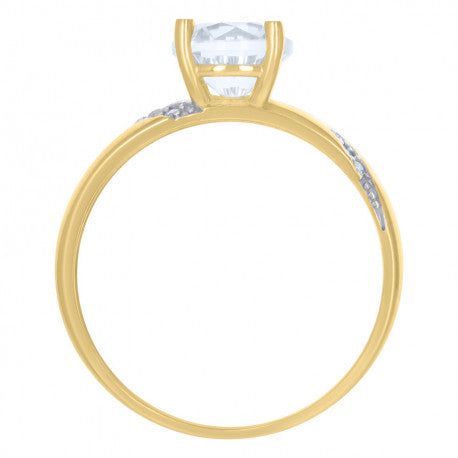 14K GOLD TWO-TONE TRIO SET RING