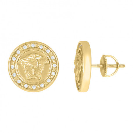 925 SILVER CIRCLE VERSACE EARRINGS