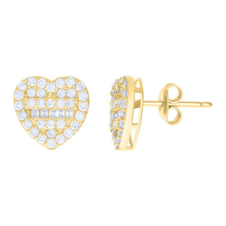 10K GOLD HEART EARRINGS