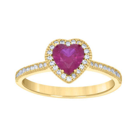 14K GOLD HEART RING