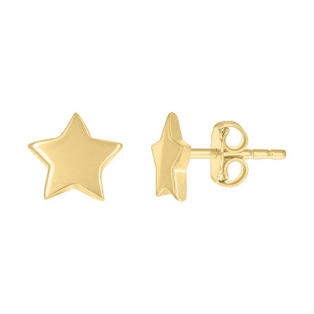 14K GOLD STAR EARRINGS