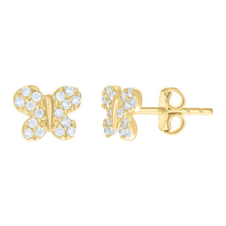 14K GOLD FASHION BUTTERFLY EARRINGS