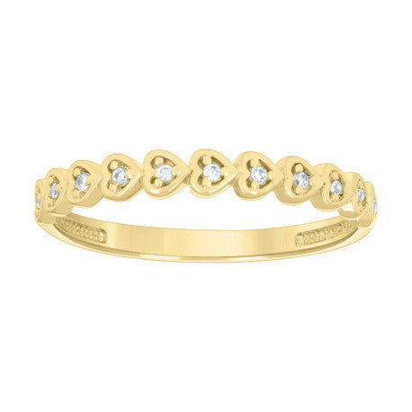 14K GOLD MULTI HEARTS RING