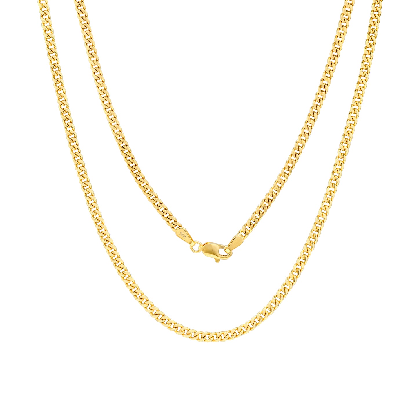 14K GOLD SOLID MIAMI CUBAN CHAIN