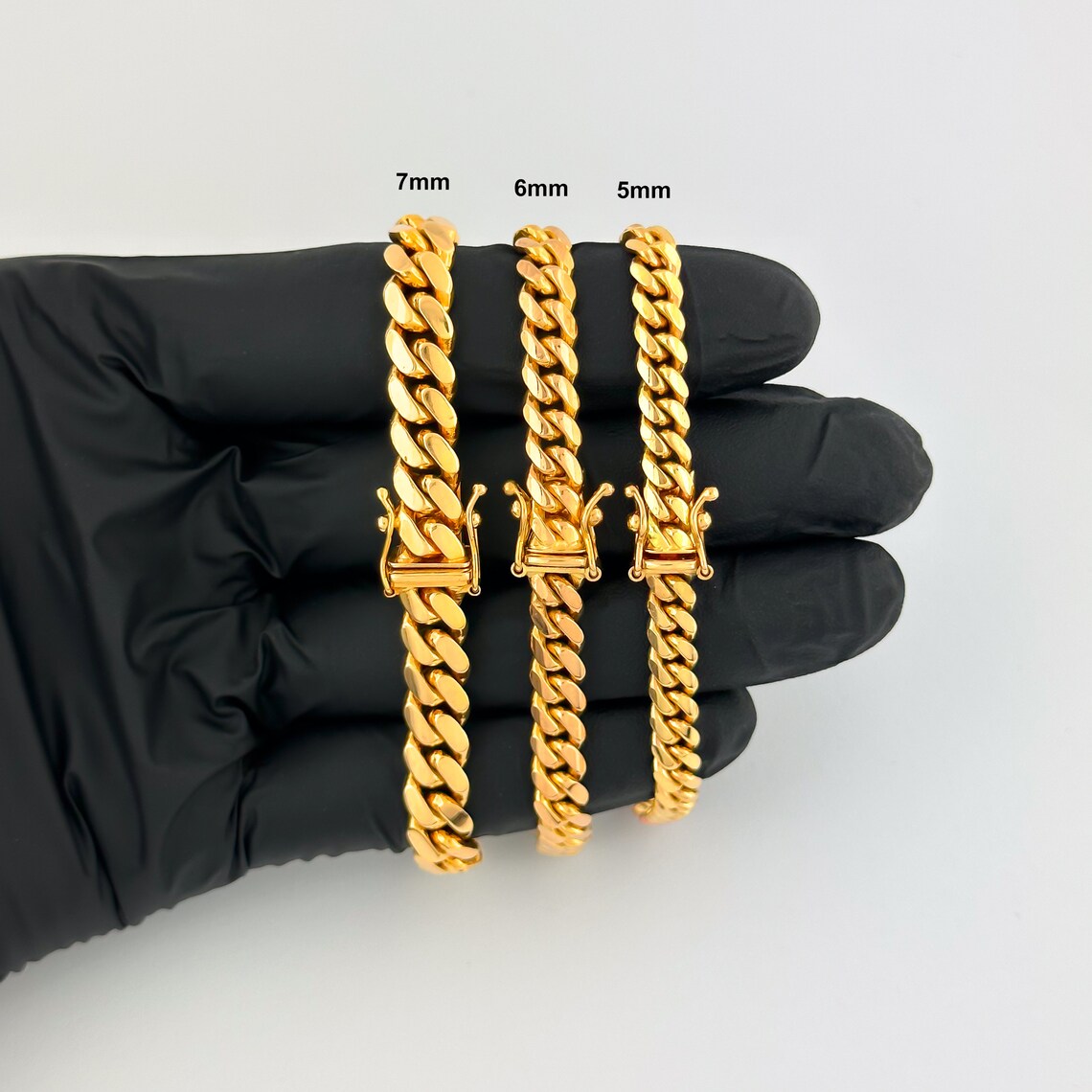 10K GOLD SOLID MIAMI CUBAN (HAND MADE) CHAINS