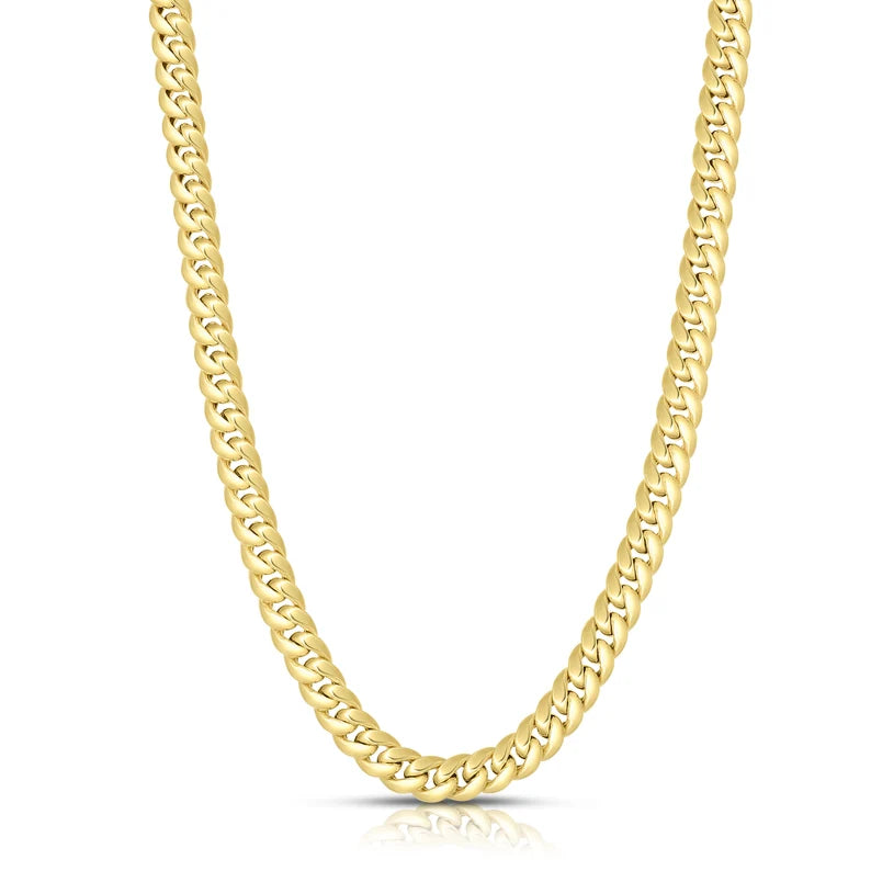 14K GOLD SOLID MIAMI CUBAN CHAIN