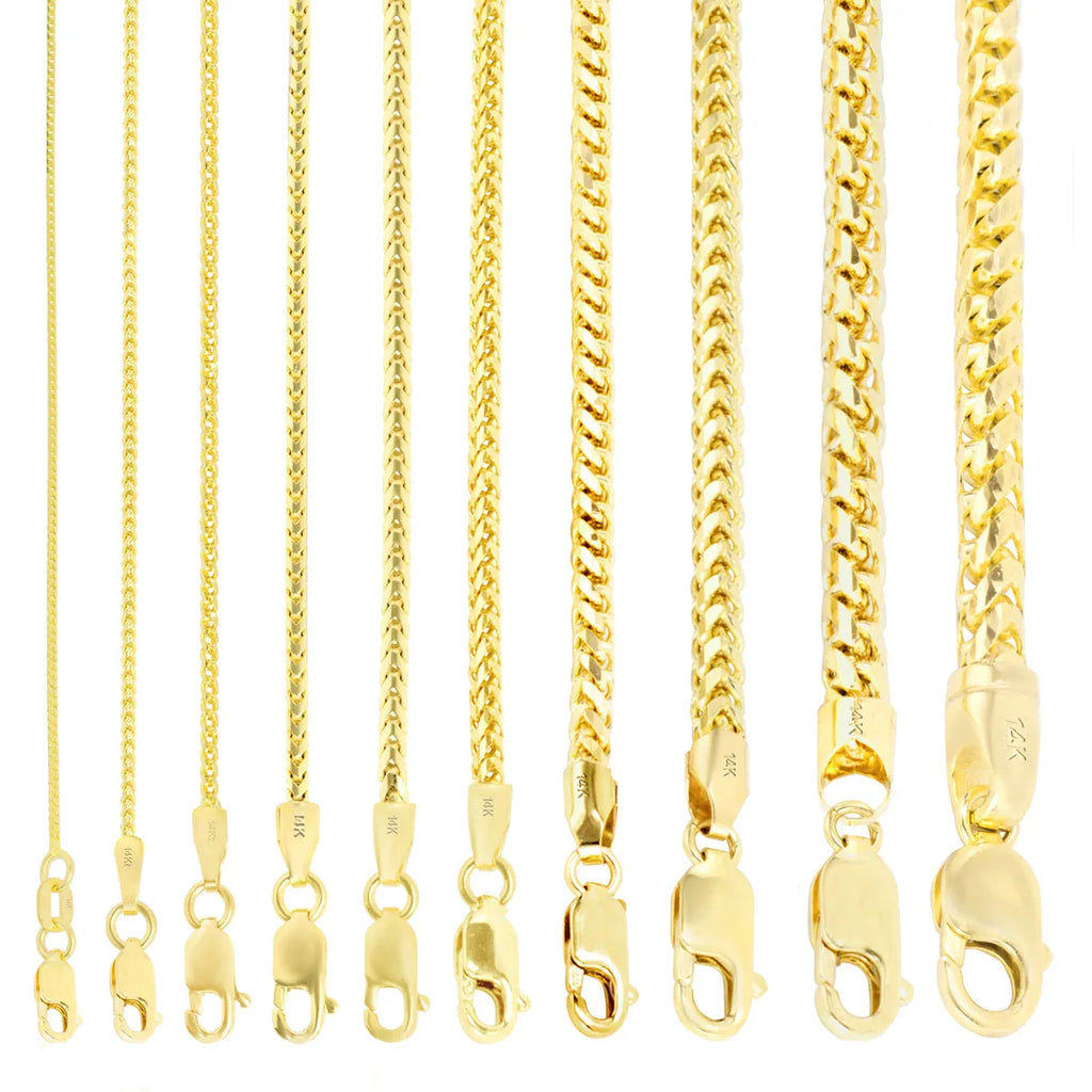 10K GOLD SOLID FRANCO CHAINS – Avila Jewelers