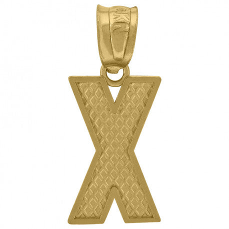 10K GOLD PLAIN INITIALS PENDANT