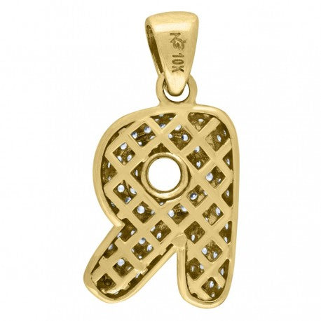 10K GOLD BUBBLE LETTERS PENDANT