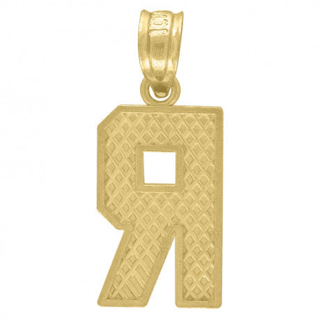 10K GOLD PLAIN INITIALS PENDANT