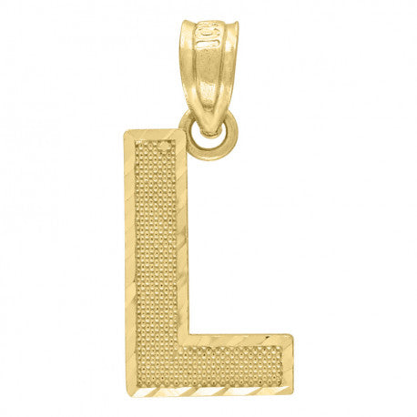 10K GOLD PLAIN INITIALS PENDANT