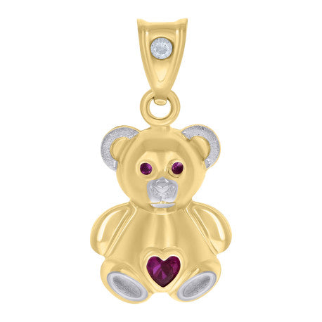 10K GOLD TEDDY BEAR PENDANT