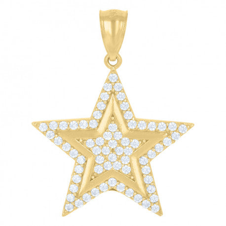 10K GOLD STAR PENDANT