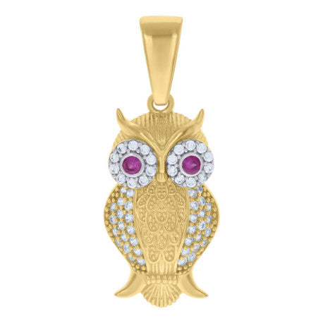 10K GOLD OWL PENDANT