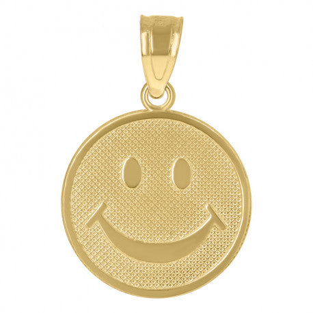 10K GOLD HAPPY FACE PENDANT