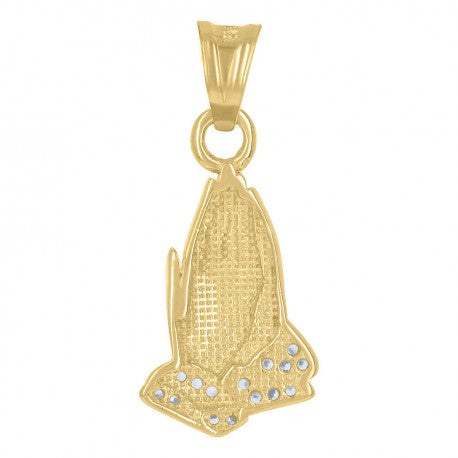 10K GOLD PRAYING HANDS PENDANT