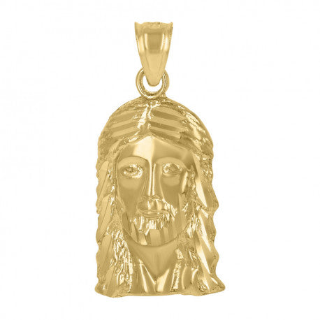 10K GOLD JESUS FACE PENDANT