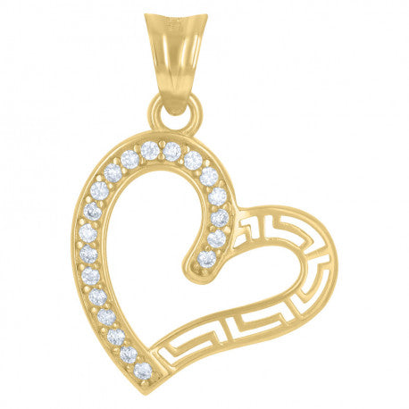 10K GOLD VERSACE HEART PENDANT