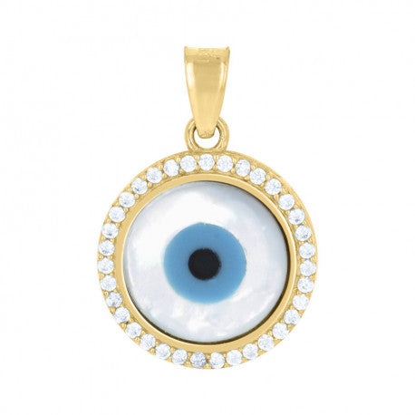 10K GOLD GOOD LUCK EYE PENDANT