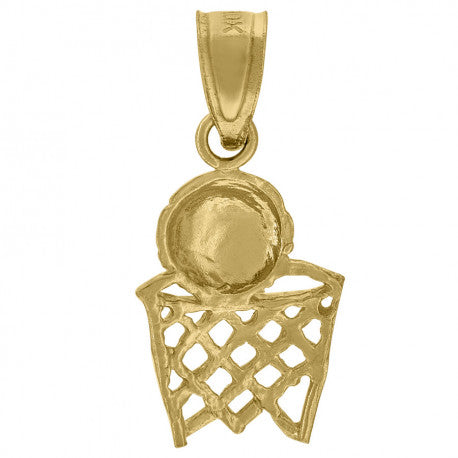 10K GOLD BASKETBALL PENDANT