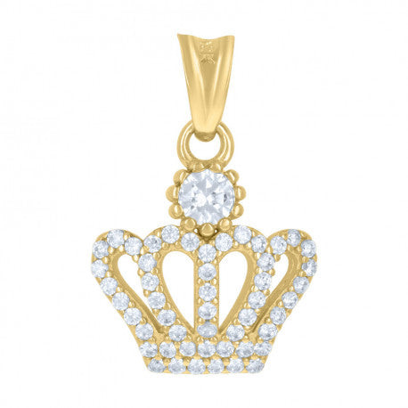 10K GOLD CROWN PENDANT