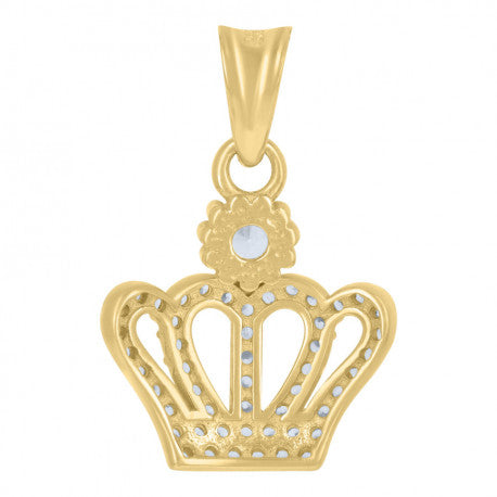 10K GOLD CROWN PENDANT