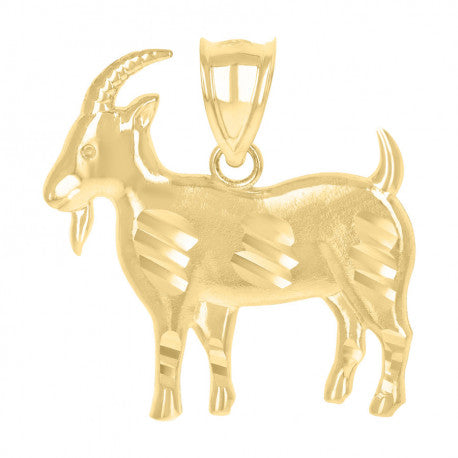 10K GOLD GOAT ANIMAL PENDANT