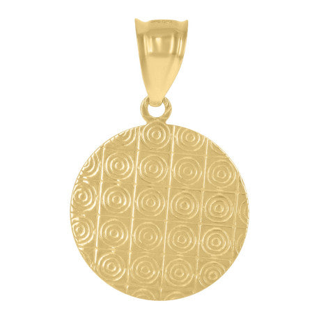 10K GOLD CIRCLE VERSACE PENDANT