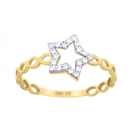 10K GOLD WOMEN STAR RING