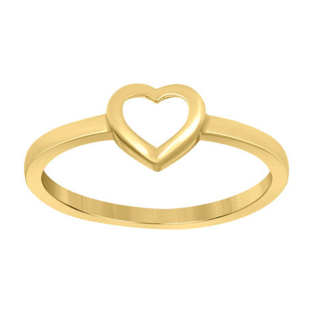 10K GOLD WOMEN HEART RING PENDANT