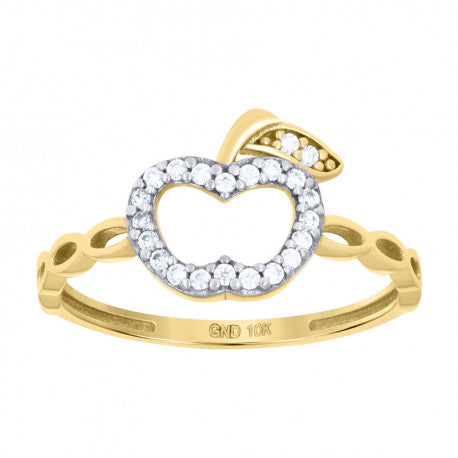 10K GOLD WOMEN APPLE RING