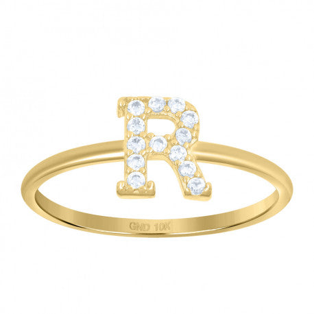 10K GOLD WOMEN LETTER RING