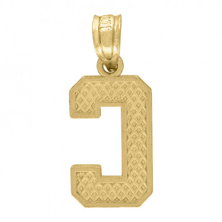 10K GOLD PLAIN INITIALS PENDANT